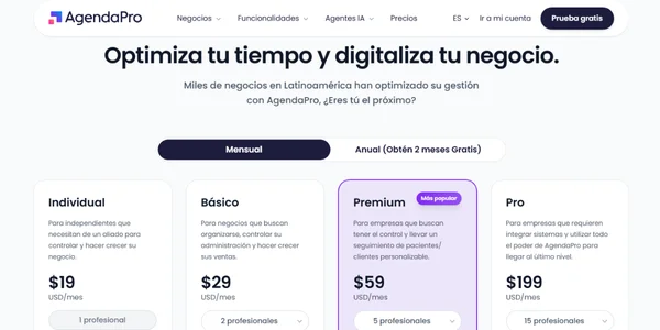 Precio de AgendaPro para psicologos AgendaPro Precio