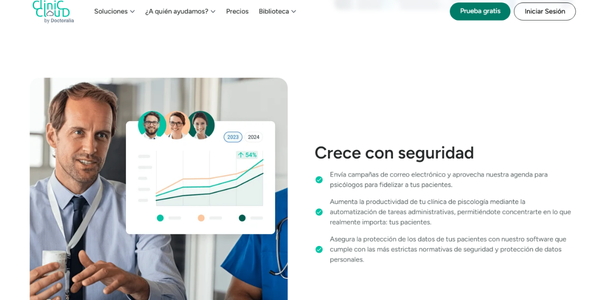 Aplicación de gestión para psicólogos Clinic Cloud para psicologos