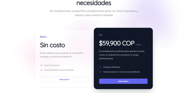 ¿Cuánto cuesta Psiris? Planes Psiris